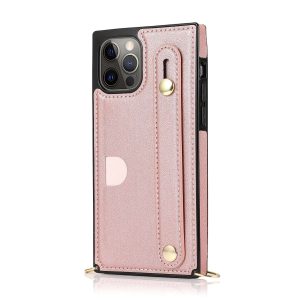 Phone Case with Wist Strap & Card Holder , for iPhone 15 14 13 12 11