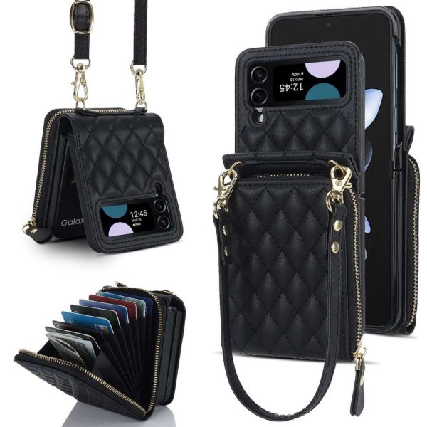 Z Flip 4/3 Wallet Case With 8 Card Slots
