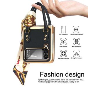 Z Flip 4/3 Case with Elegant Ribbon Scarf