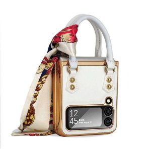 Z Flip 4/3 Case with Elegant Ribbon Scarf