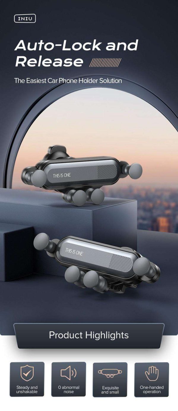 Gravity Car Phone Holder, for Mobile Navigation On Car - Image 5