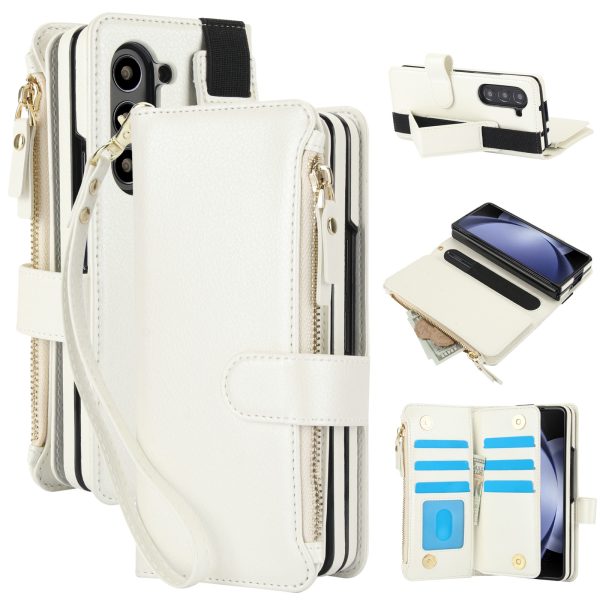 Z Fold 3-6 Wallet Case with Magnetic Clasp Kickstand