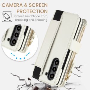 Z Fold 3-6 Wallet Case with Magnetic Clasp Kickstand