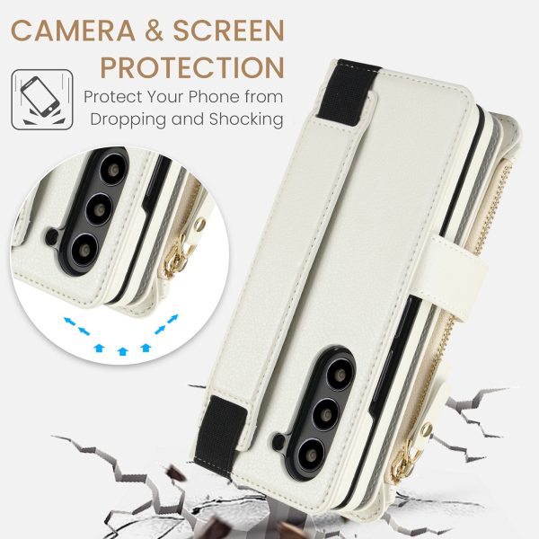 Z Fold 3-6 Wallet Case with Magnetic Clasp Kickstand - Image 3