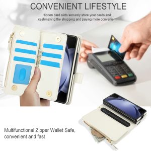 Z Fold 3-6 Wallet Case with Magnetic Clasp Kickstand