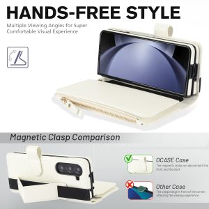 Z Fold 3-6 Wallet Case with Magnetic Clasp Kickstand