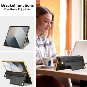 Z Fold 6 Wallet Case with Built-in Front Screen