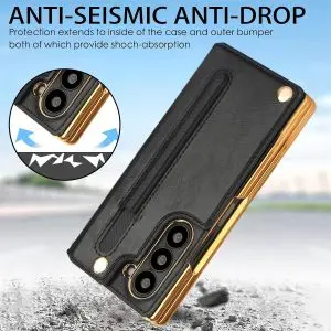 Z Fold 6 Wallet Case with Built-in Front Screen