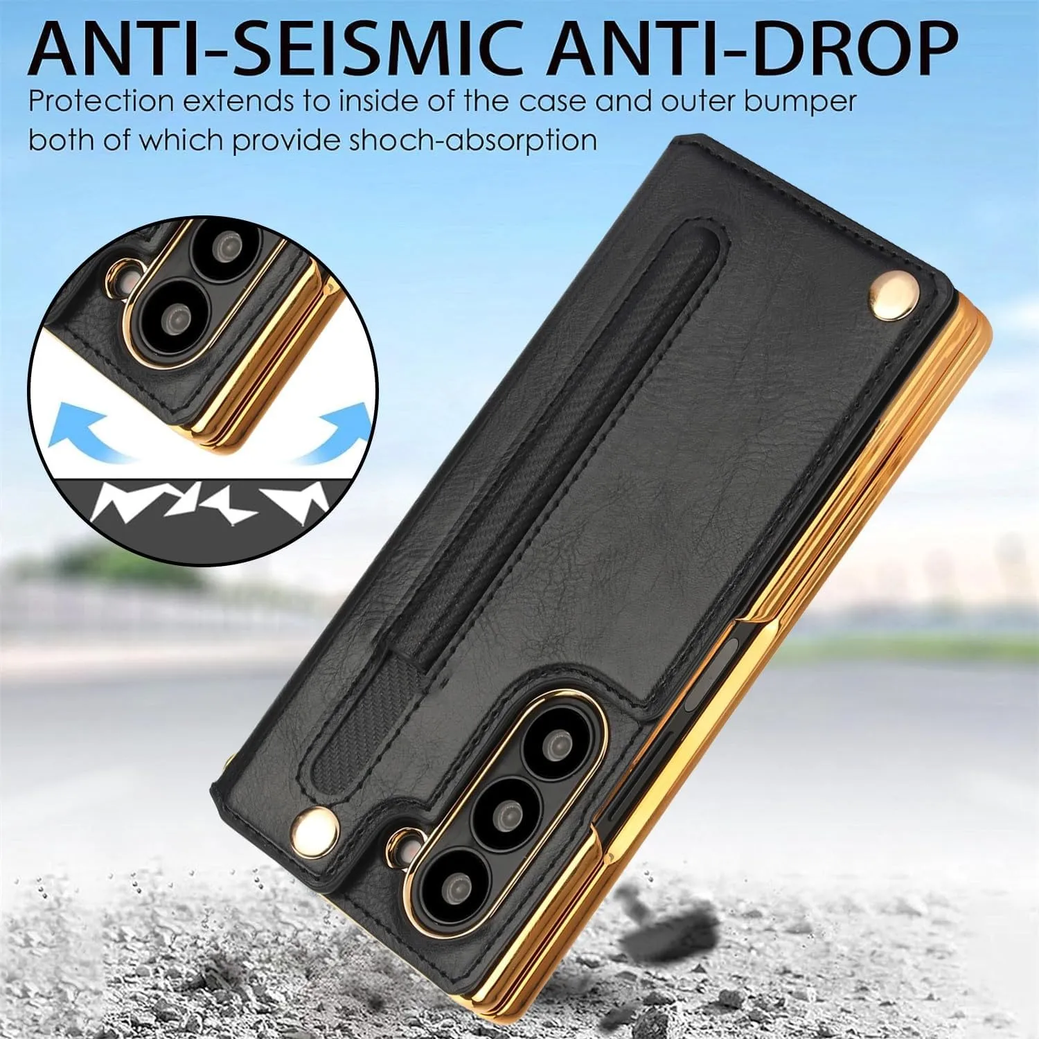 Z Fold 6 Wallet Case with Built-in Front Screen - Image 6