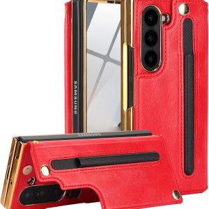 Z Fold 6 Wallet Case with Built-in Front Screen