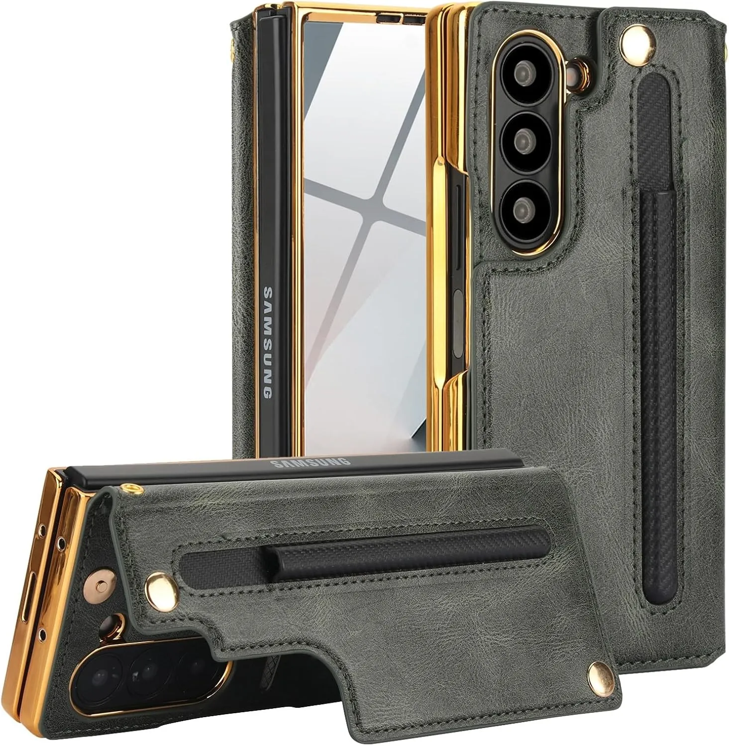 Z Fold 6 Wallet Case with Built-in Front Screen - Image 11