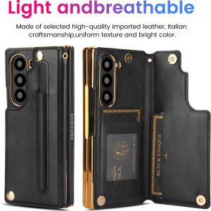 Z Fold 6 Wallet Case with Built-in Front Screen