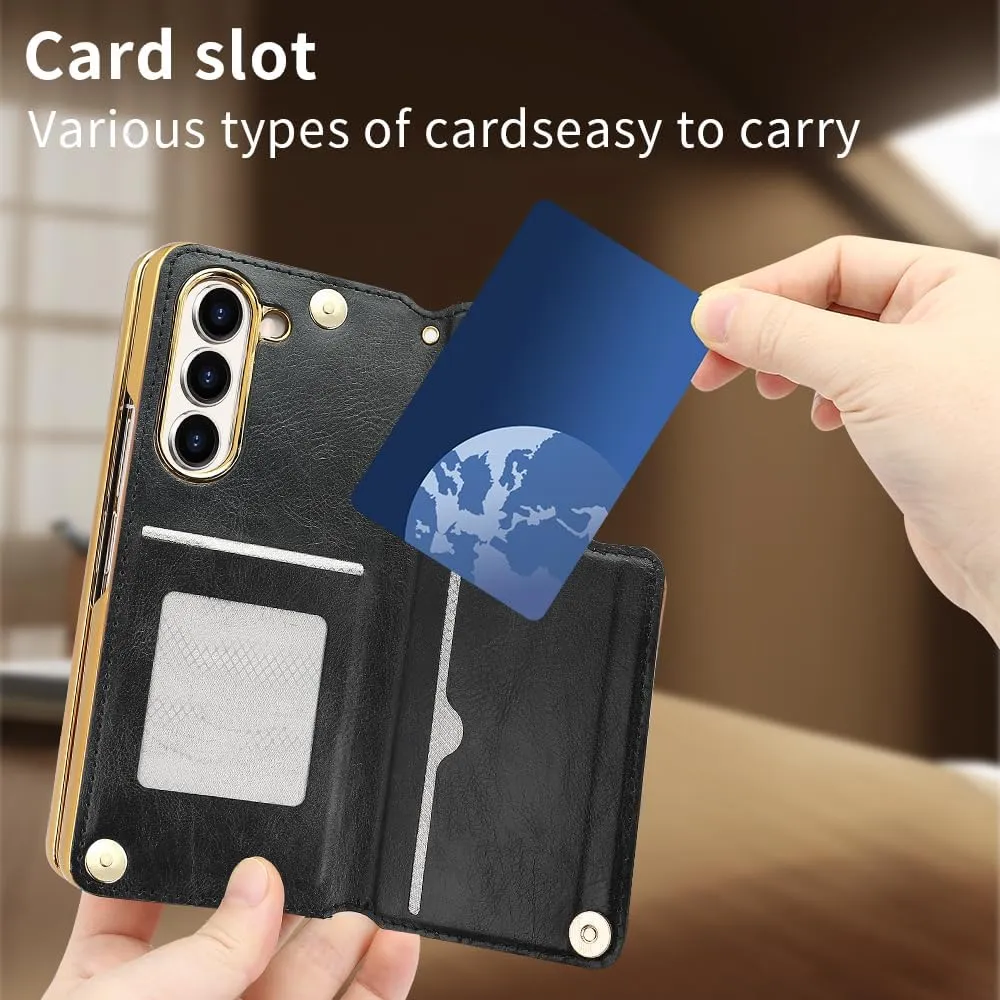 Z Fold 6 Wallet Case with Built-in Front Screen - Image 4