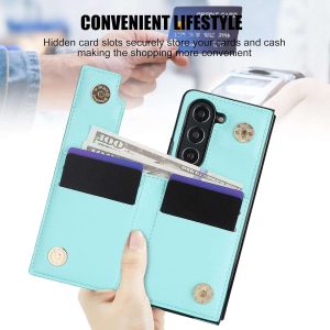 Samsung Galaxy Z Fold 6 Wallet Case with Ring and Credit Card Holder