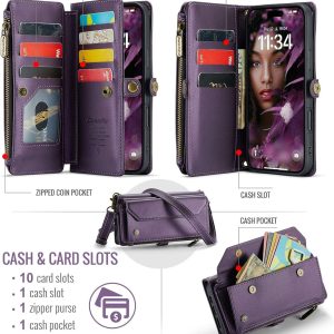 iPhone 16 Pro Max Case with 10 Card Slots