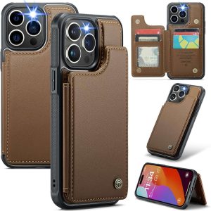 iPhone 16 Series Case with RFID Blocking and 5 Credit Card Holder