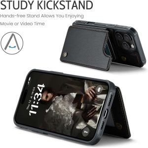 iPhone 16 Series Case with RFID Blocking and 5 Credit Card Holder