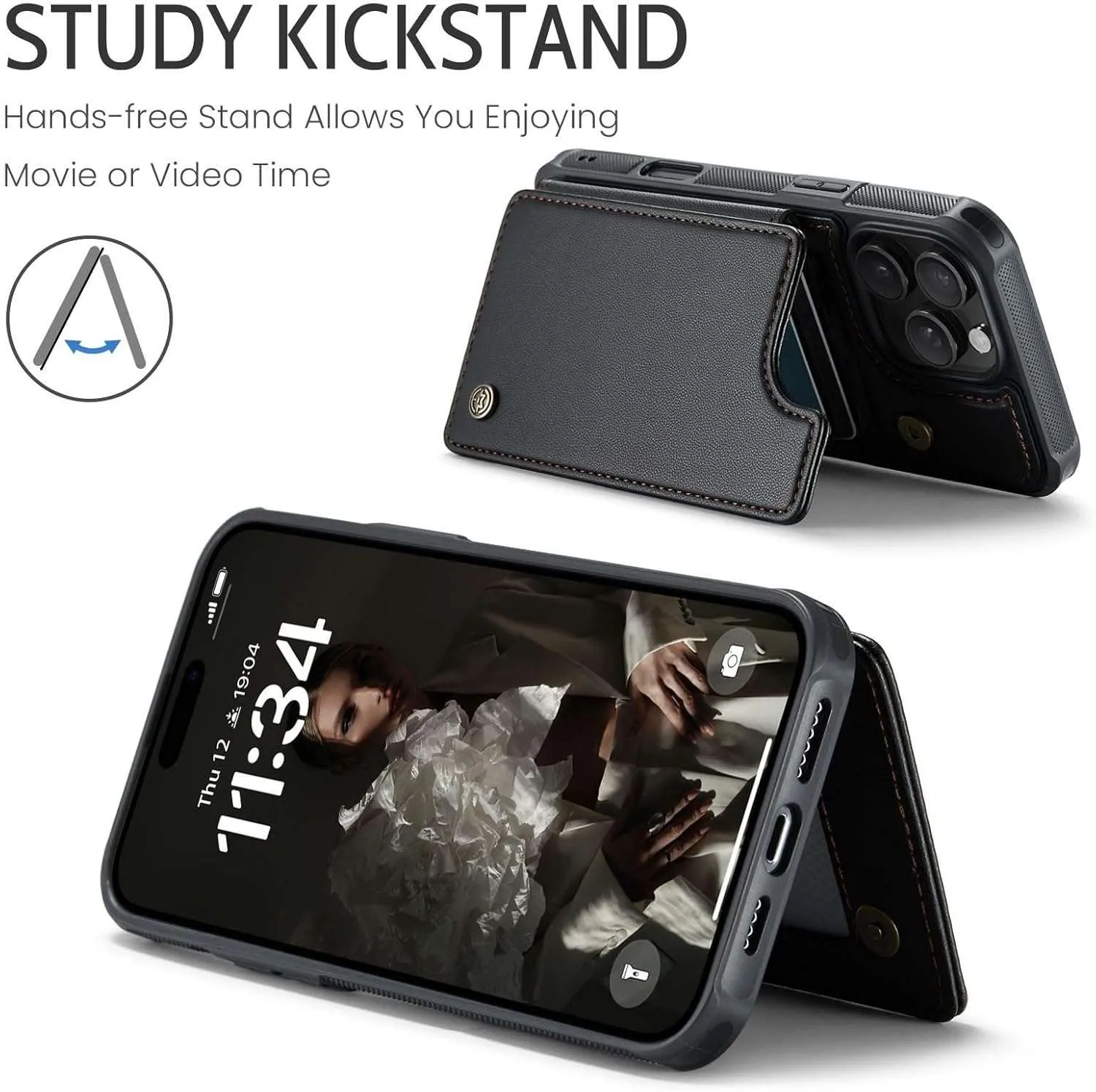 iPhone 16 Series Case with RFID Blocking and 5 Credit Card Holder - Image 6