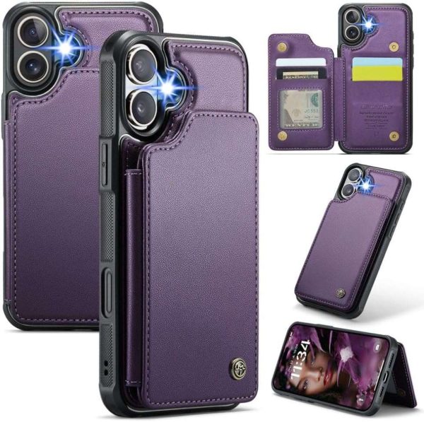 iPhone 16 Series Case with RFID Blocking and 5 Credit Card Holder - Image 19