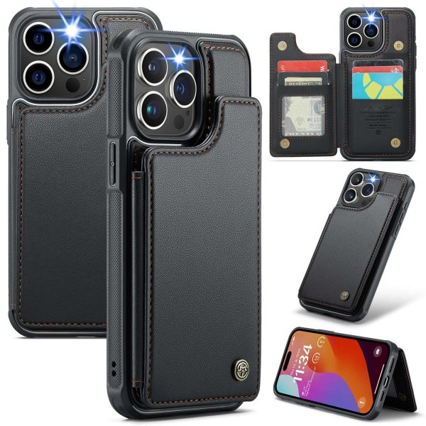 iPhone 16 Series Case with RFID Blocking and 5 Credit Card Holder