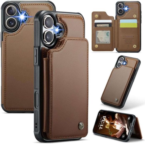 iPhone 16 Series Case with RFID Blocking and 5 Credit Card Holder - Image 14