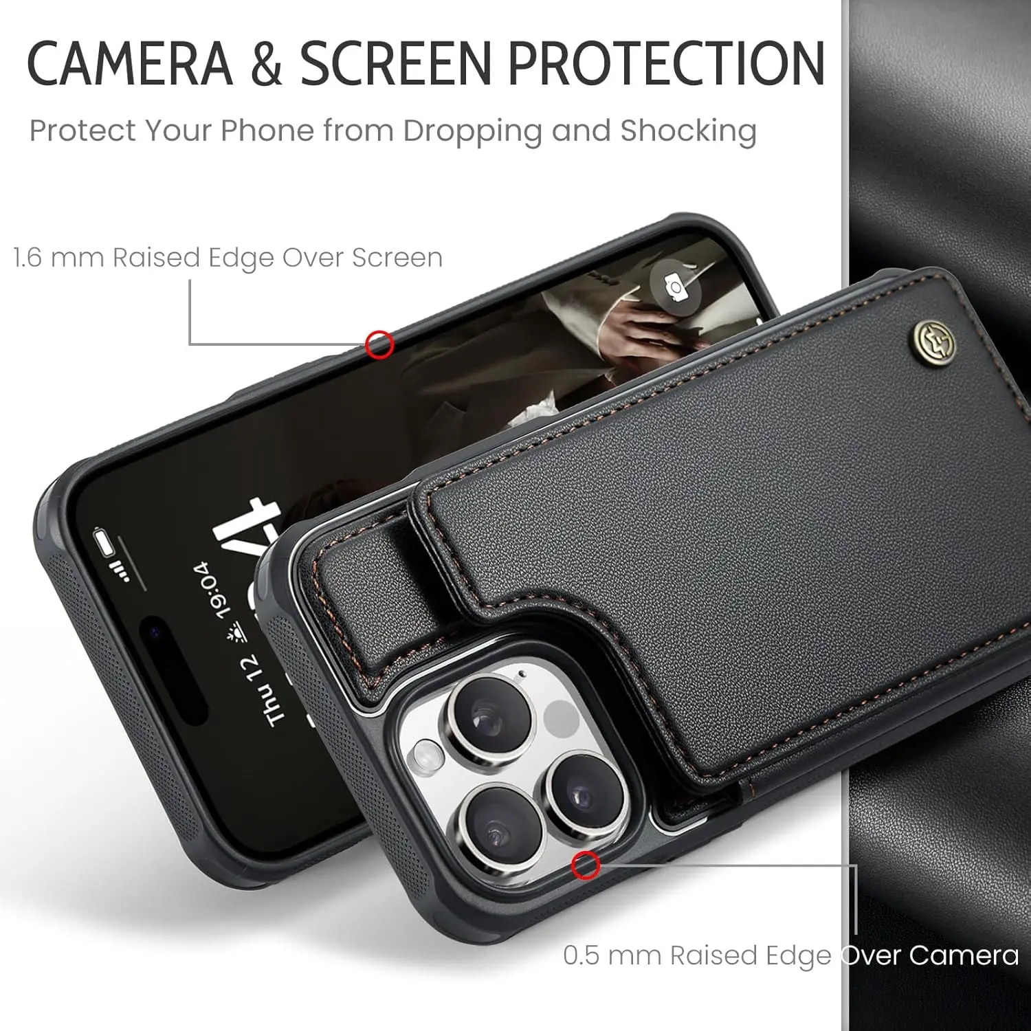 iPhone 16 Series Case with RFID Blocking and 5 Credit Card Holder - Image 8