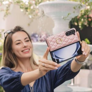 Samsung Galaxy Z Fold 6 Wallet Case with Ring and Credit Card Holder