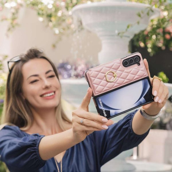 Samsung Galaxy Z Fold 6 Wallet Case with Ring and Credit Card Holder - Image 9
