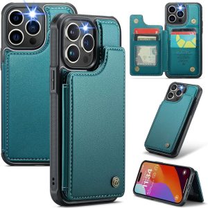 iPhone 16 Series Case with RFID Blocking and 5 Credit Card Holder