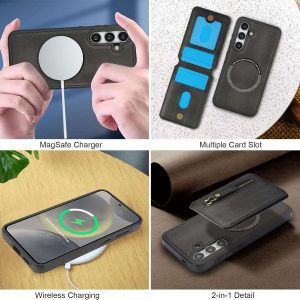 Samsung Galaxy S25 Series Case with 2 in 1 Detachable Magnetic Wallet