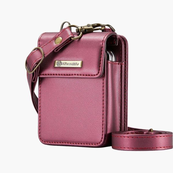 Flip Wallet Bag with 5 Card Slots Cash Solt Zipper Pocket