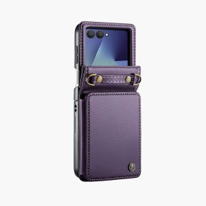 Samsung Galaxy Z Flip 7 Wallet Case with RFID Blocking and 4 Credit Card Holder