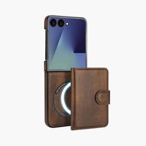 Samsung Galaxy Z Flip 7 Case with 2 in 1 Detachable Magnetic Wallet
