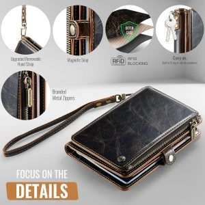 Passport Holder Wallet Bag with 11 Card Slots
