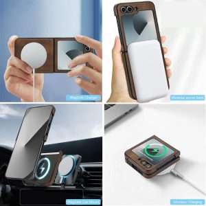 Samsung Galaxy Z Flip 7 Case with 2 in 1 Detachable Magnetic Wallet