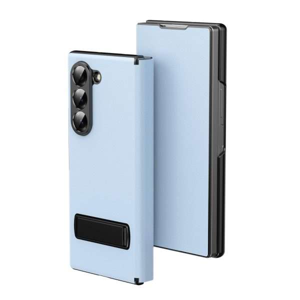 for Samsung Galaxy Z Fold 7 Maghetic Flip Folding Case, Multi-Angle Bracket, High Classy Luxurious Business Leather, Full Body Hinge Protective Slim Cover.(Brown)