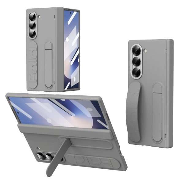 for Samsung Galaxy Z Fold 7 Protect Case with Wristband Stand,Bulit-in Hinge Protection, Screen & Lens Protection Shockproof Full Body Drop Fall Protection.(Blue)