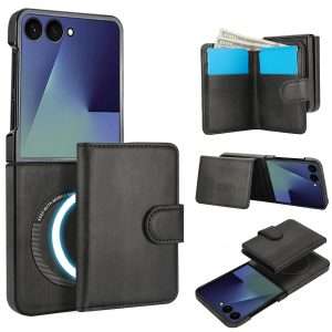Samsung Galaxy Z Flip 7 Case with 2 in 1 Detachable Magnetic Wallet