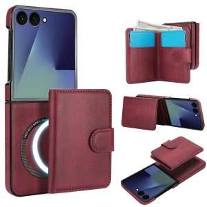Samsung Galaxy Z Flip 7 Case with 2 in 1 Detachable Magnetic Wallet