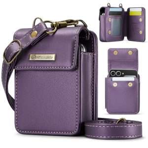 Flip Wallet Bag with 5 Card Slots Cash Solt Zipper Pocket