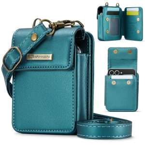 Flip Wallet Bag with 5 Card Slots Cash Solt Zipper Pocket