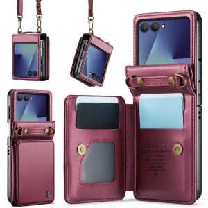 Samsung Galaxy Z Flip 7 Wallet Case with RFID Blocking and 4 Credit Card Holder
