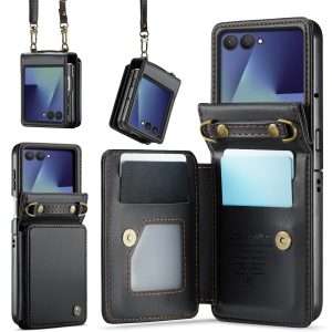 Samsung Galaxy Z Flip 7 Wallet Case with RFID Blocking and 4 Credit Card Holder