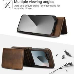 Samsung Galaxy Z Flip 7 Case with 2 in 1 Detachable Magnetic Wallet