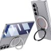 for Samsung Galaxy Z Fold 7 Case with Magnetic Ring Holder, 360 Rotating Bracket, Built-in Front Screen Len Protector,Slim Anti-Drop Shockproof Case.(Cool Grey)