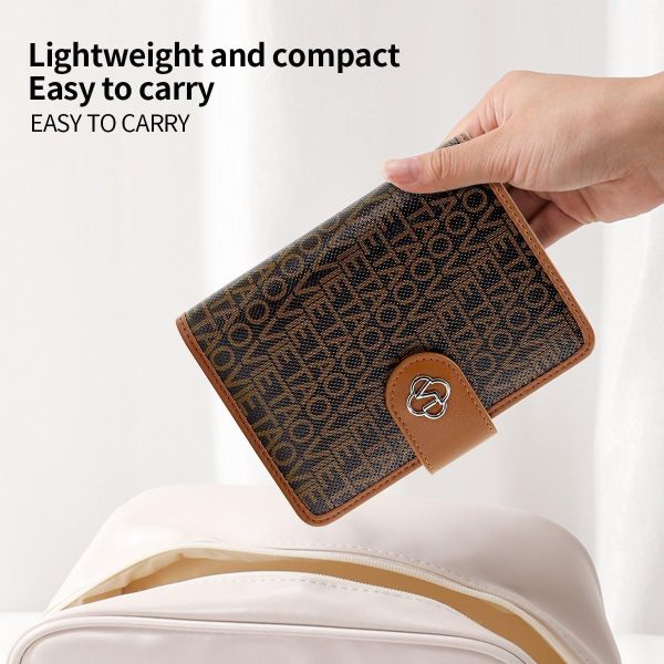 Passport Holder Wallet Bag with AirTag Holder, Card Slots and Passport Solt Ticket Cash Solt, Photo Solt Sim Card Pen Slot.Brown