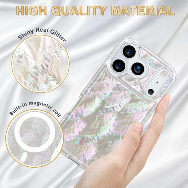 for iPhone 17 Case Made with Unique Genuine Seashell, Durable | Stunning Gorgeous | Drop Protection | Luxury Aesthetic Cover. (Beige)