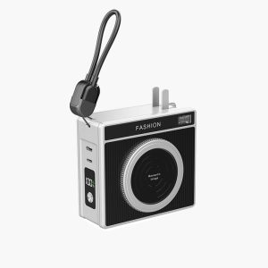 20000 mAh 3-in-1 Function, Camera-designed Power Bank, 22.5 PD Fast Charging, 15W Magnetic Wireless Charging, High-stability AC Plug, Magnetic Bracket Design, With Lightning And Type-C Conversion Cable.