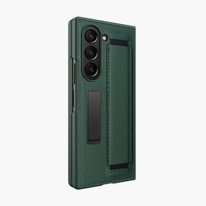 Samsung Galaxy Z Fold 7 Slim Case with Wrist Strap & Multi-Angle Stand, Built-in Screen Protector Shockproof Full Body Drop Fall Protection