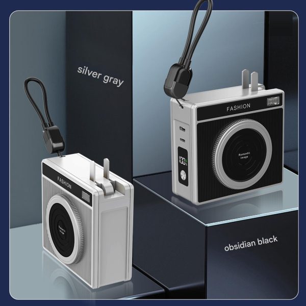 20000 mAh 3-in-1 Function, Camera-designed Power Bank, 22.5 PD Fast Charging, 15W Magnetic Wireless Charging, High-stability AC Plug, Magnetic Bracket Design, With Lightning And Type-C Conversion Cable. - Image 2